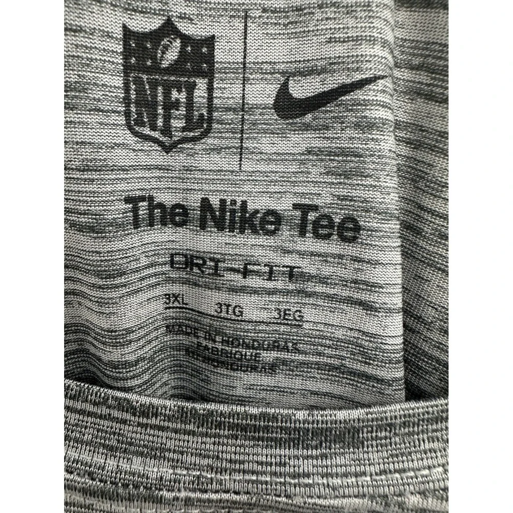 Nike Kansas City Chiefs‎ NFL Dri-Fit Long Sleeve T-Shirt Tee 3XL Gray Red